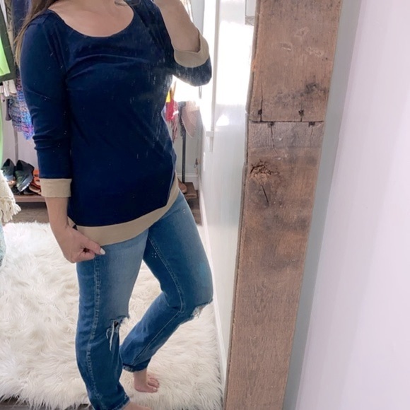 Talbots navy blue top size large - Picture 2 of 4